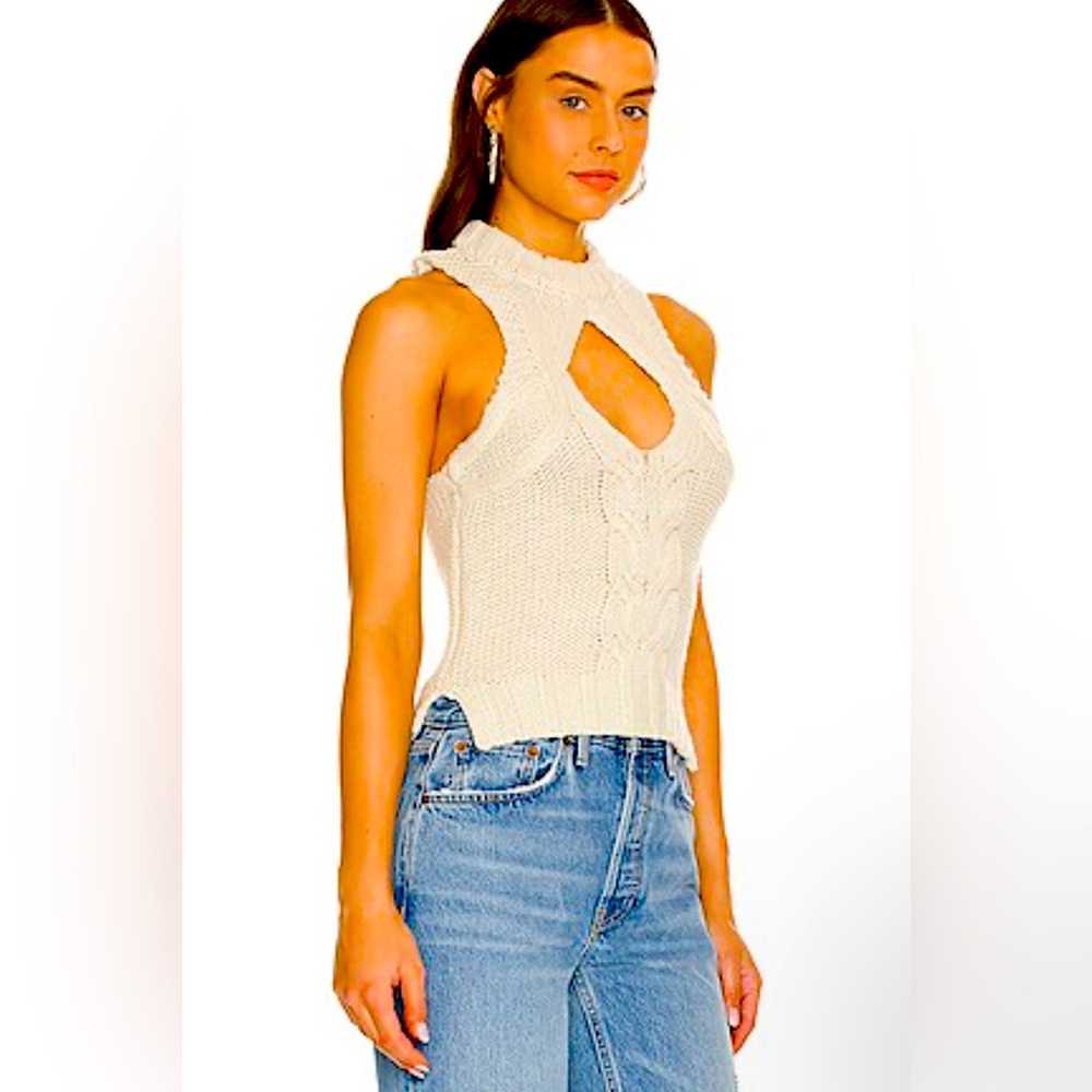 For Love & Lemons‎ Keke Cable Knit Sweater large NWT